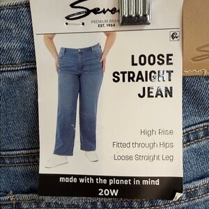 NWT Size 20W Seven7 Loose Straight Jean